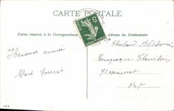 CPA Fantaisie Fleurs Hirondelle Colombes 