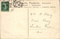 CPA Folklore Dentelle Dentelliere Rochet en point d'Alencon et d'Argentan par le diocese de Bayeux a SS le Pape Leon XIII