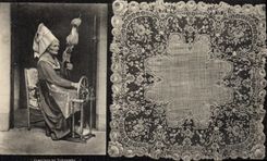 CPA Folklore Dentelle Ecole Dentelliere de Point d'Alencon 