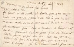 Vintage Postcard Fantasy the language of the birds Swan Swallow Finch