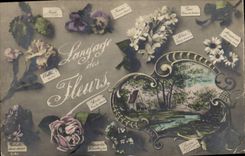 CPA Fantaisie Le langage des Fleurs