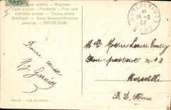 CPA Fantaisie Eventail Fleurs 