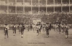 Vintage Postcard Bullfight Bullfight Salida of mow cuadrillas