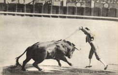 Vintage Postcard Bullfight Bullfight a buen by banderillas