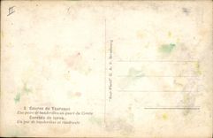 Postal Corrida Corrida de toros un par de banderillas al cuarto del círculo