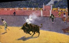 Postal Corrida Corrida de toros Bertuchi