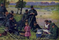 CPA Militaria Sur l'Yser Femme faisant la cuisine des belges 