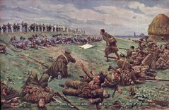 CPA Militaria L'abus du drapeau blanc 