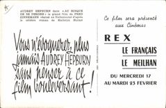 Modern Postcard Cinema Audrey Hepburn