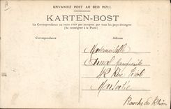 Postal Folclore Recién casados de Chateaulin Matrimonio