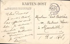 Postal Folclore Muchacha de Bannalec