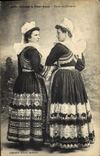 CPA Folklore Costumes de Pont Aven Etude des broderies 