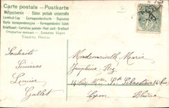 CPA Fantaisie Fleurs (carte dorée) 