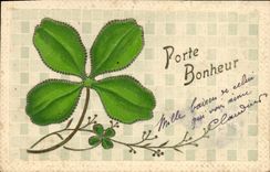 CPA Fantaisie Fleurs Trefle