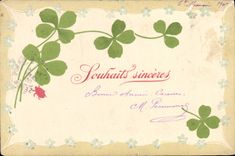 CPA Fantaisie Fleurs Trefles 