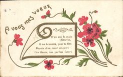 CPA Fantaisie Fleurs 