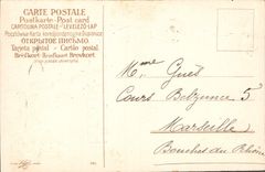 CPA Fantaisie Fleurs Trefles Fer a cheval 