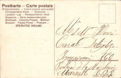 CPA Fantaisie Fleurs Fer a cheval 