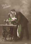 CPA Machine a Coudre Femme Vive Ste Anne 