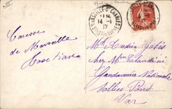 Vintage Postcard Sewing machine Woman Lives co. Anne