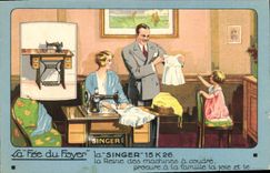 Vintage Postcard Sewing machine To ape 15K26