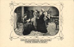 CPA Salon d'exposition de la femme Tante Margot et Nelsy 