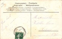 CPA Fantaisie Eventail Fleurs