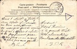 CPA Fantaisie Eventail Fleurs