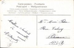 CPA Fantaisie Eventail Fleurs