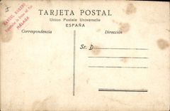 Postal Fantasia Abanico Bellezas Andaluzas