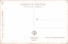 Postal Fantasia Abanico Mujer Chantecler