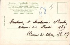 Postal Fantasia Abanico Ópera Cómica Tiphaine