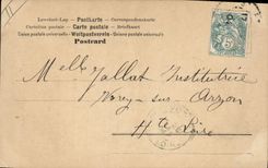 Postal Fantasia Mujer Niños Cartas Carta E