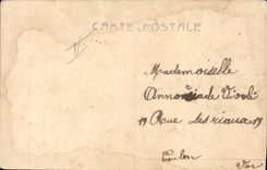 Vintage Postcard Fantasy Woman Letters Letter H Three-wheeled Bicycle