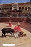 CPA Corrida Course de taureaux Caida de un picador 
