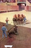 CPA Corrida Course de taureaux El arrastre 