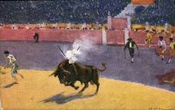 CPA Corrida Course de taureaux 