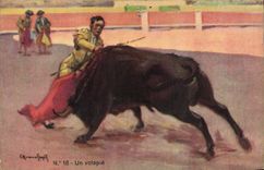 CPA Corrida Course de taureaux Un volapie 