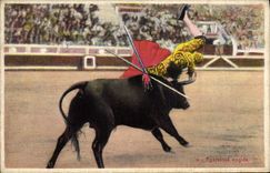 Vintage Postcard Bullfight Bullfight Aparatosa cogida