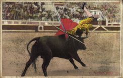 CPA Corrida Course de taureaux Aparatosa cogida 