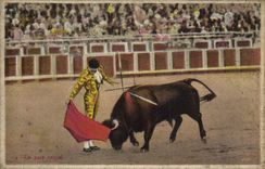 Vintage Postcard Bullfight Bullfight a past natural