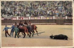 CPA Corrida Course de taureaux El arrastre 