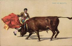 CPA Corrida Course de taureaux Pase de Muleta 