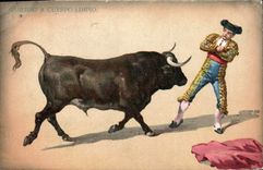 CPA Corrida Course de taureaux Quiebro a Cuerpo Limpio 