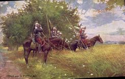 CPA Militaria Les Dragons 