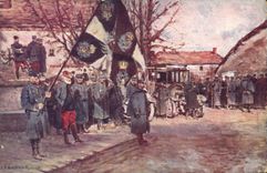 CPA Militaria Drapeau Allemand Vassincourt Mussey 