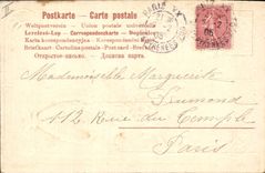 CPA Fantaisie Fleurs Papillon 