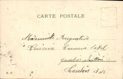 CPA Fantaisie Fleurs Fer a cheval Trefles 