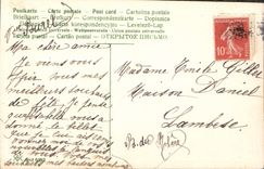 CPA Fantaisie Fleurs Hirondelle 