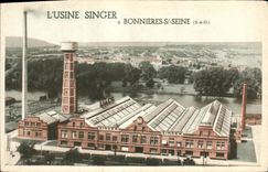 CPA L'usine Singer a Bonnieres sur Seine Machine a coudre 